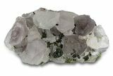 Spotted Phantom Amethyst Crystal Cluster with Epidote - China #290381-1